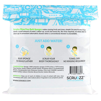 Disposable Rinse Free Bathing Wipes 25 Pack 