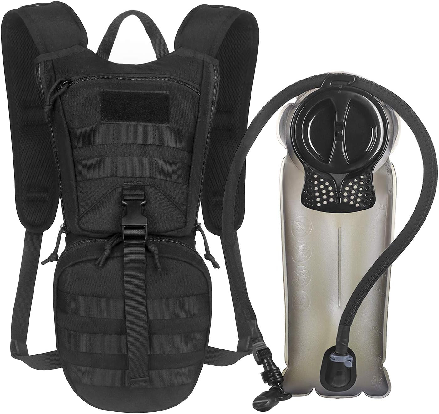 Tactical Hydration Packs Backpack 1050D with 3L Water Bladder, Thermal Insulation Pack Keeps Liquid Cool up to 4 Hours for Hiking, Cycling, Hunting and Climbing