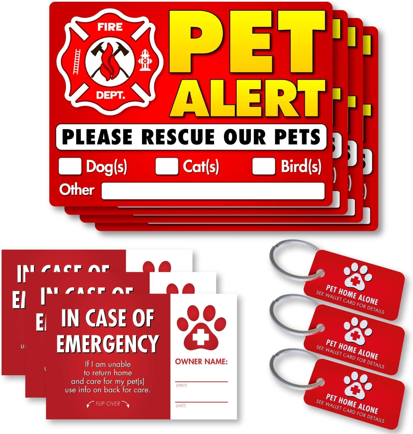 Pet Alert Stickers & Static Clings 