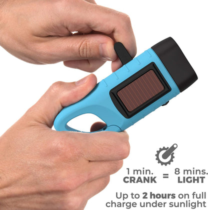 Solar Power & Hand Crank Flashlight