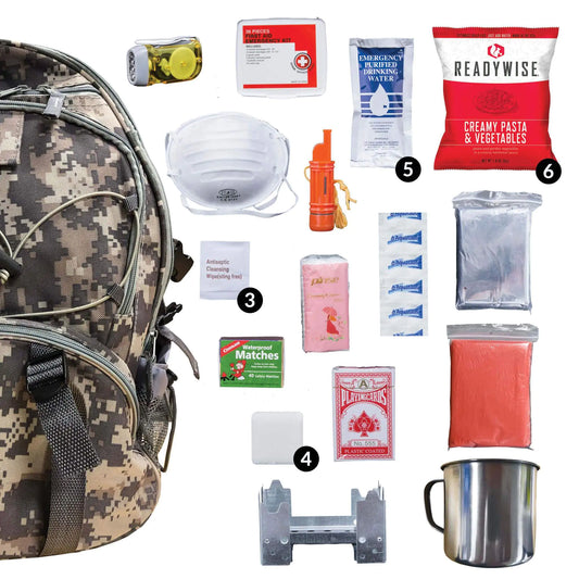 Camouflage Complete Survival Backpack 64pcs