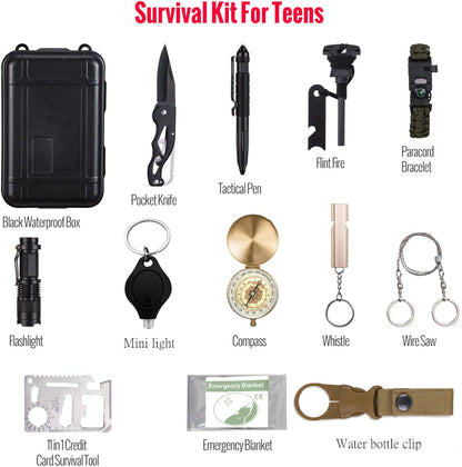 14 in 1 Outdoor Survival Gear Kit